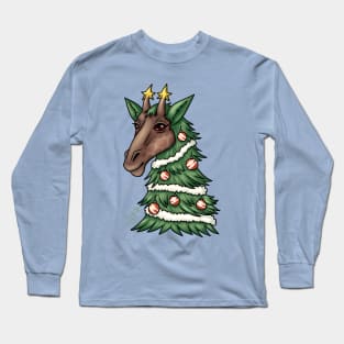 Christmas Tree Giraffe Long Sleeve T-Shirt